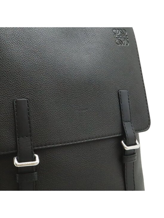 Loewe Anagram Military Backpack Leather Black Silver main image 8